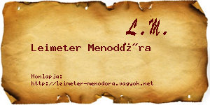 Leimeter Menodóra névjegykártya